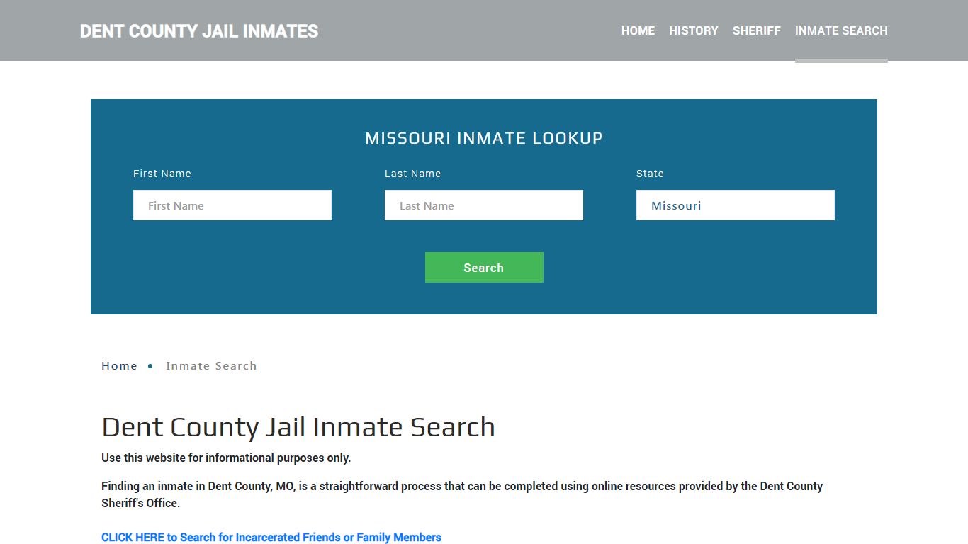 Dent County, MO Detainee Lookup